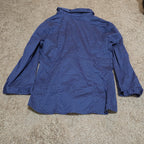New York & Company Blouse Blue Polka Dot Button Down Office Wear Used Size L