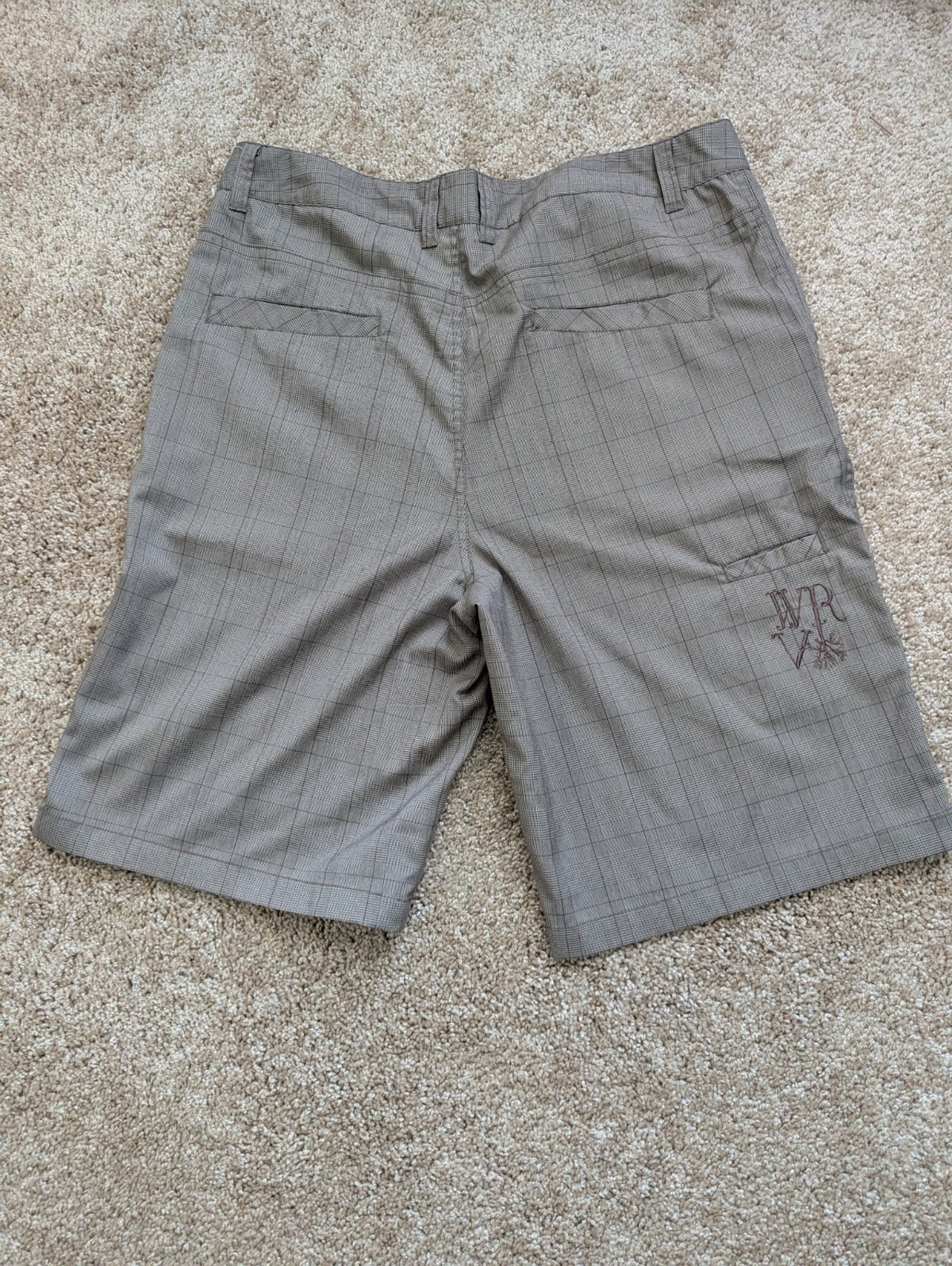 O'Neill Hybrid Boardshorts Men's Size 34 Gray Plaid Swim Trunks Walker Shorts