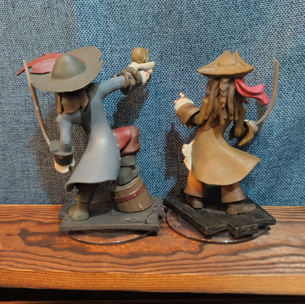 Disney Infinity 1.0 Pirates Jack Sparrow Barbossa Figures Loose