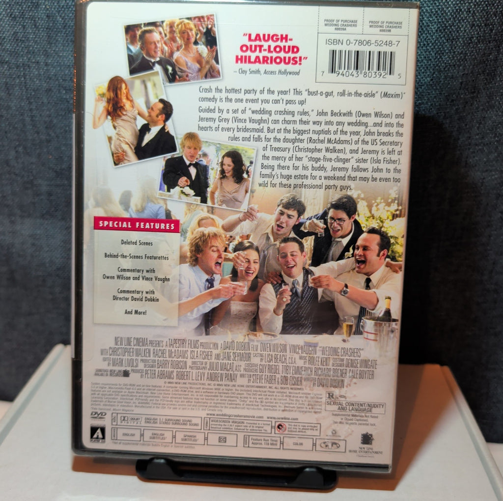 Wedding Crashers DVD 2005 Widescreen R Rated Platinum Series