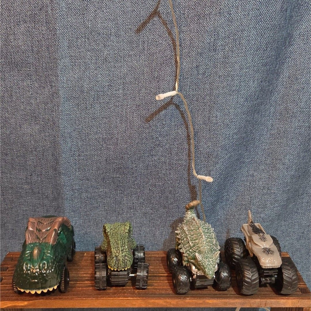 Lot Of 7 Dinosaur Monster Trucks, Vehicles Plastic