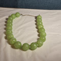 Chunky Bead Necklace Marbled Green Acrylic Retro Y2K PreOwned