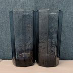 Set of 4 Libbey FACETS Cobalt Blue Glasses | 8-Panel Octagon Highball Tumblers