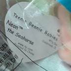 Ty Teenie Beanie Baby Neon Seahorse #13 McDonald’s 2000 Sealed New Toy Retired