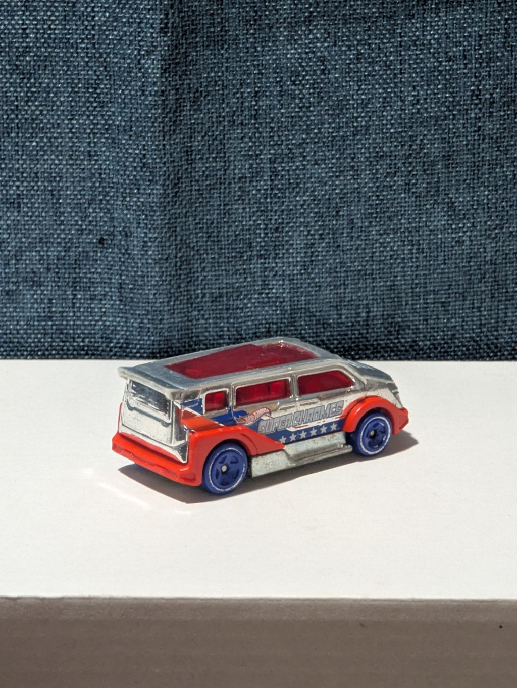Hot Wheels Speed Box (2012) | Red White & Blue "Super Chromes" |Diecast Van