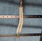 Faux Pearl Purse Charm Gold Silver Tone W Letter Initial