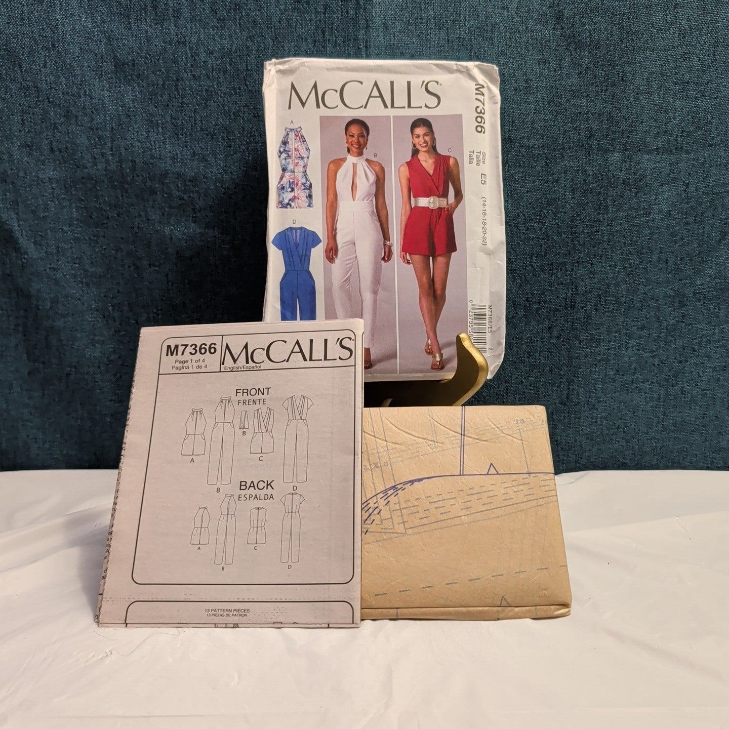 2016 McCall's M7366 Misses' Jumpsuit & Romper Sewing Pattern | Size 14-22 UNCUT