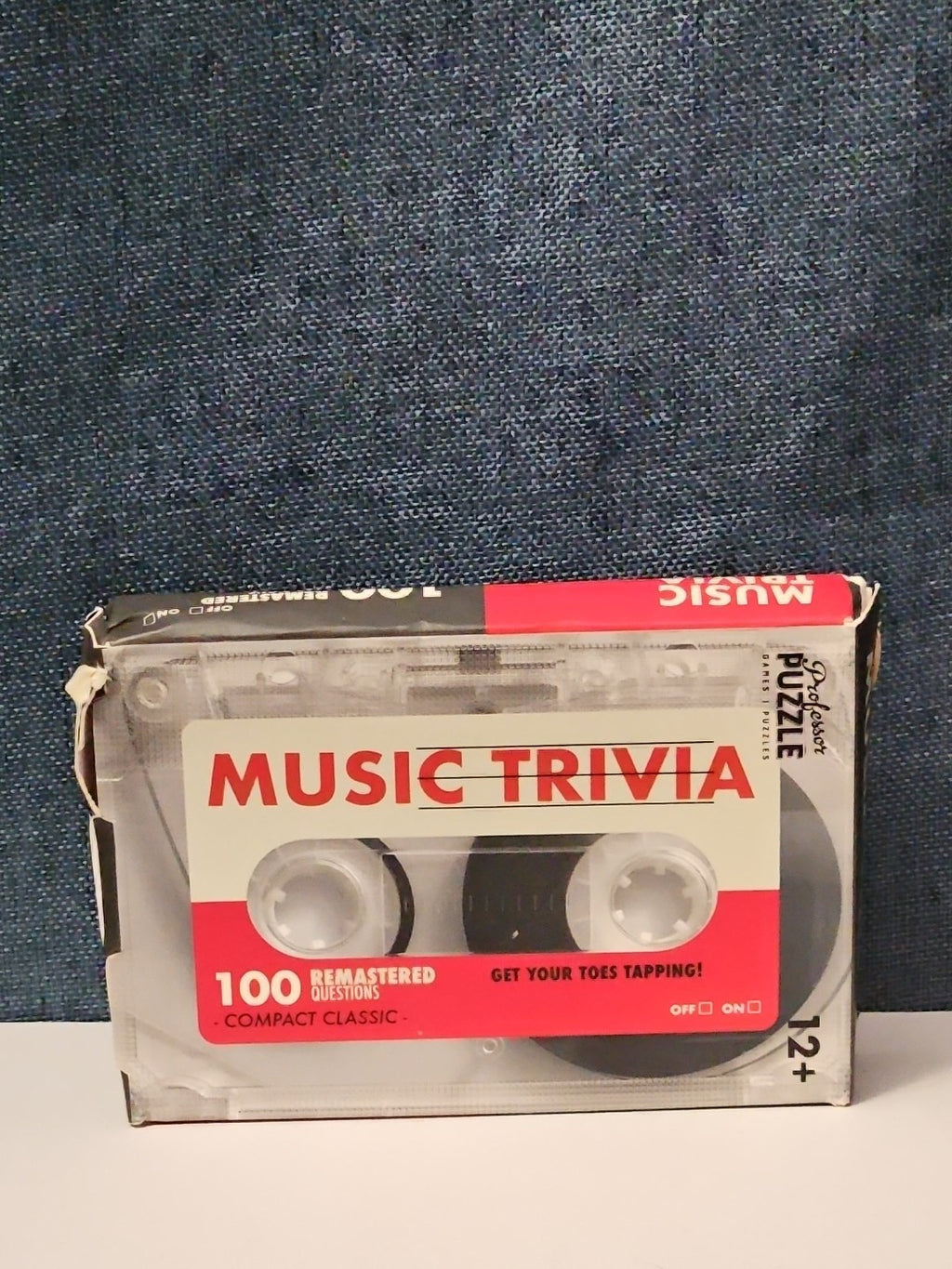 Professor Puzzle Music Trivia Game | Retro Cassette Tape Design | 100 Questions