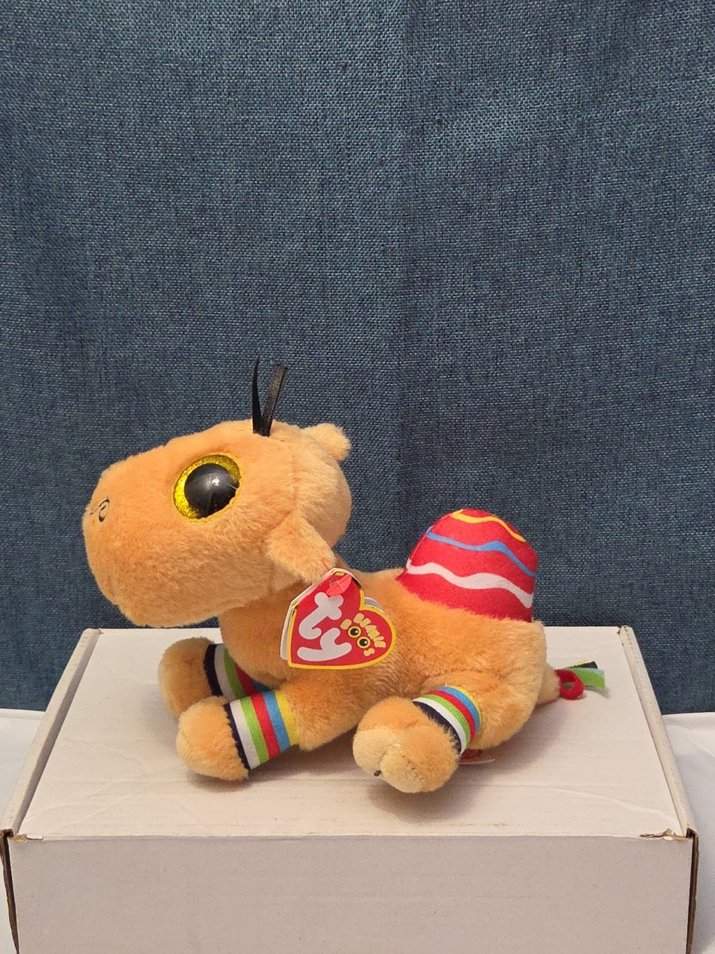 Ty Beanie Boos Jamal Camel 6" Plush Gold Glitter Eyes Retired 2014 MWMT 36155