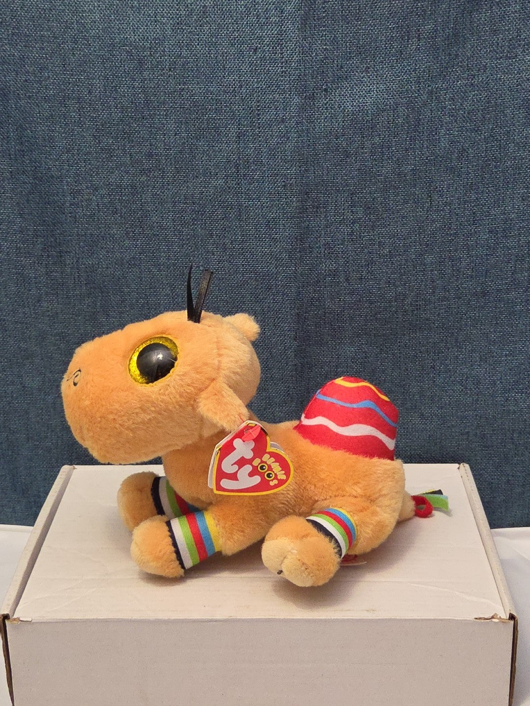 Ty Beanie Boos Jamal Camel 6" Plush Gold Glitter Eyes Retired 2014 MWMT 36155