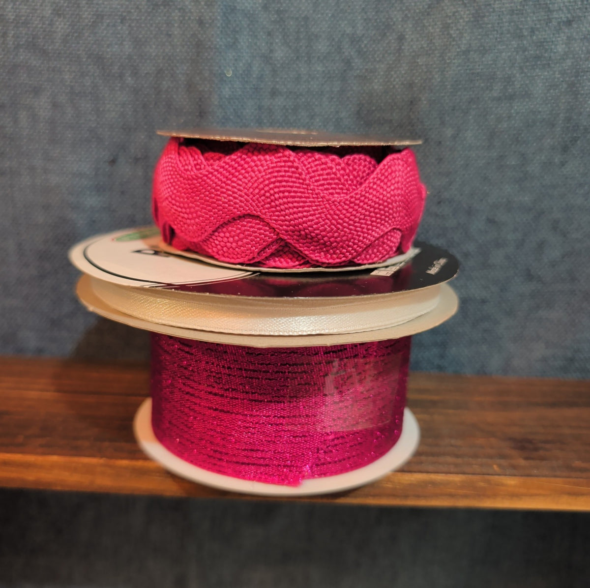 Gift Wrap Co Sullivans Ribbon Trim Lot 3 Fuchsia White Destash