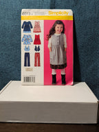 Simplicity 0313 Girls Wardrobe Pattern Sz 3-8 Jumper Vest Top Pants Uncut 2874
