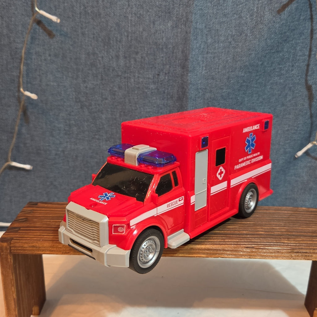 Unbranded Fire Rescue Ambulance Truck Lot 5 Plastic Toy Vehicles