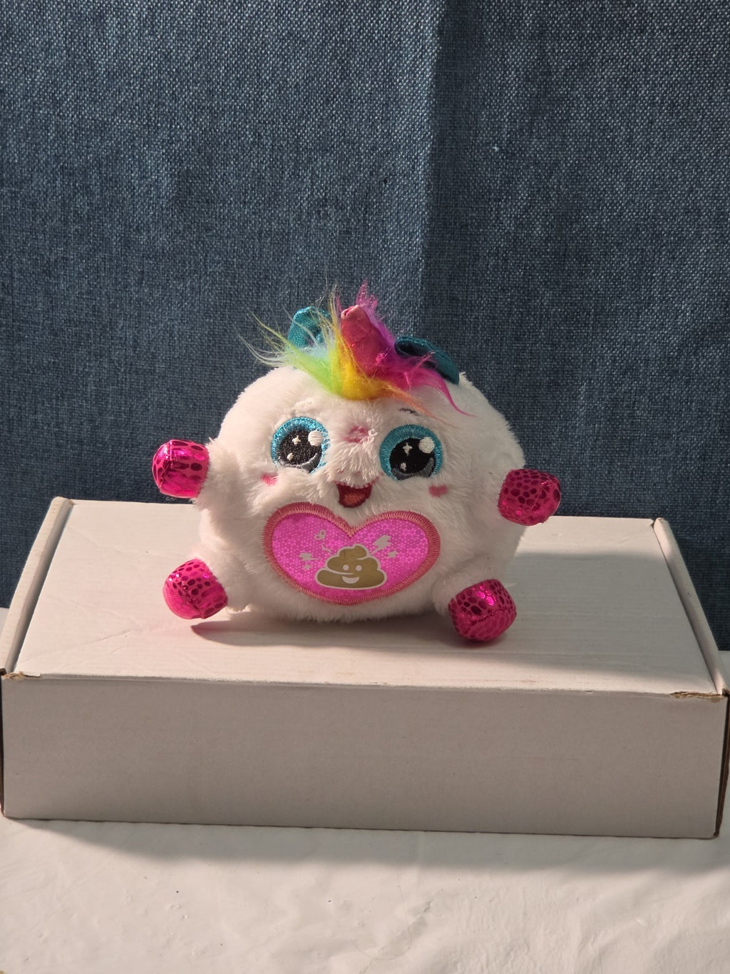 ZURU Rainbocorn Sparkle Heart 4" Plush Bowberry Bunnycorn Poop Emoji