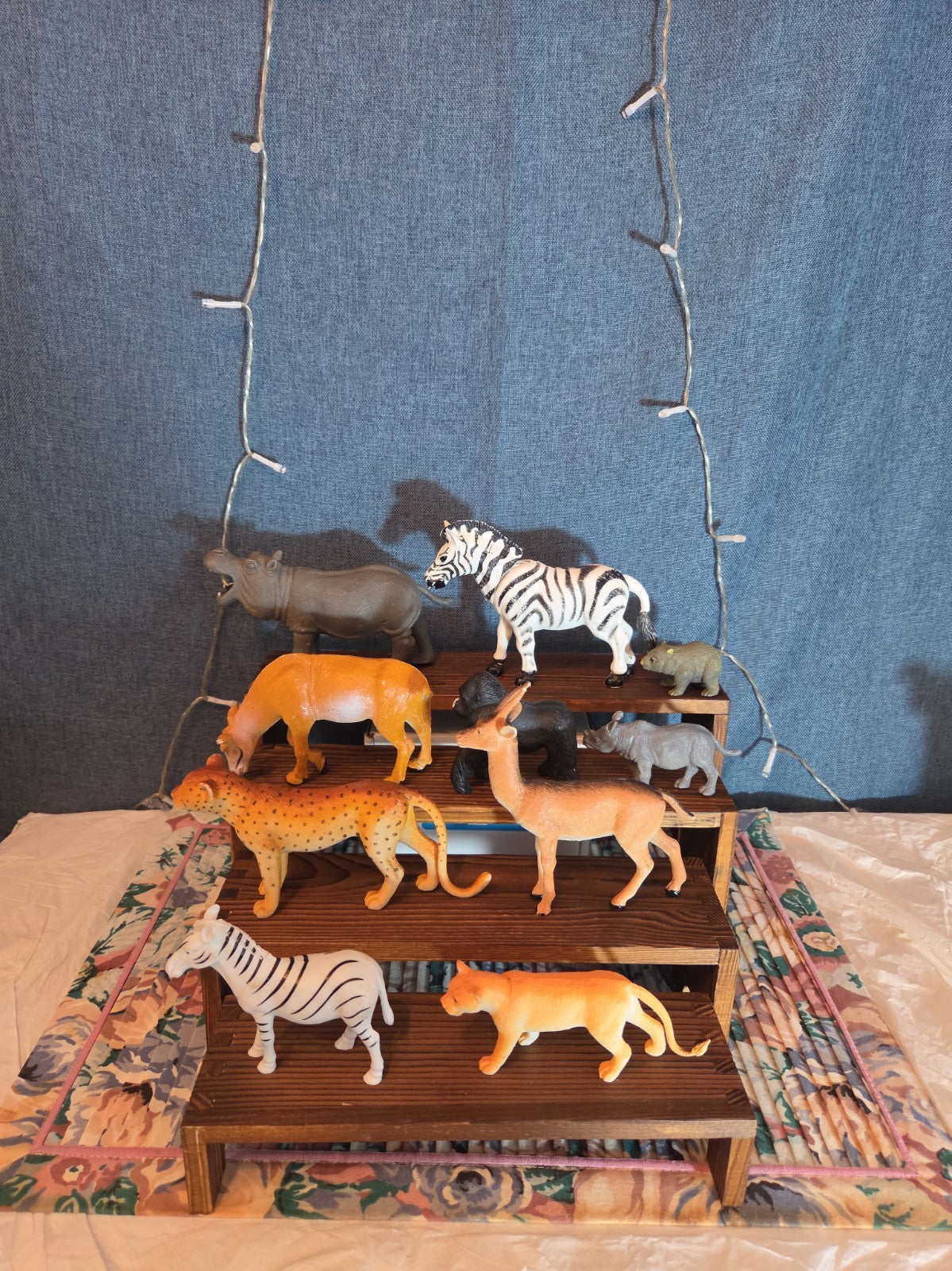 Safari Farm Animal Figure Lot Mixed Plastic Jungle