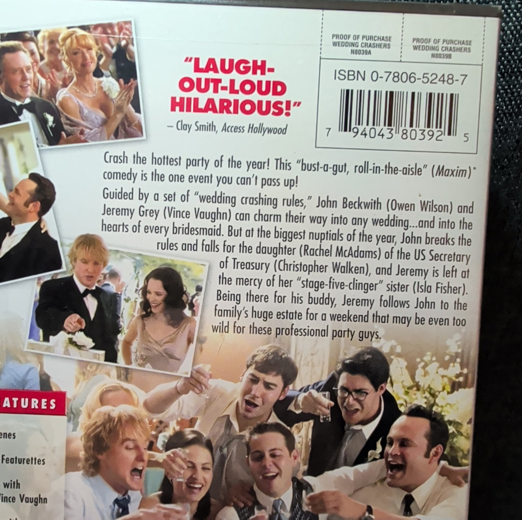 Wedding Crashers DVD 2005 Widescreen R Rated Platinum Series