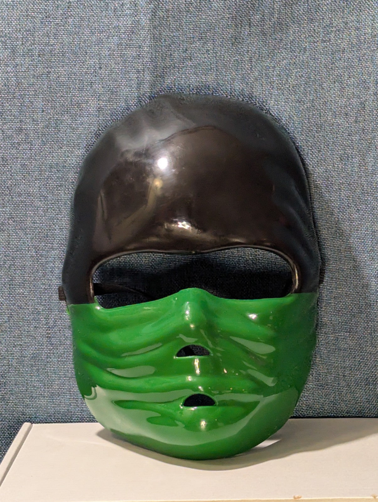 Kids Ninja Mask Green & Black Halloween Costume Accessory Dress Up Half Mask