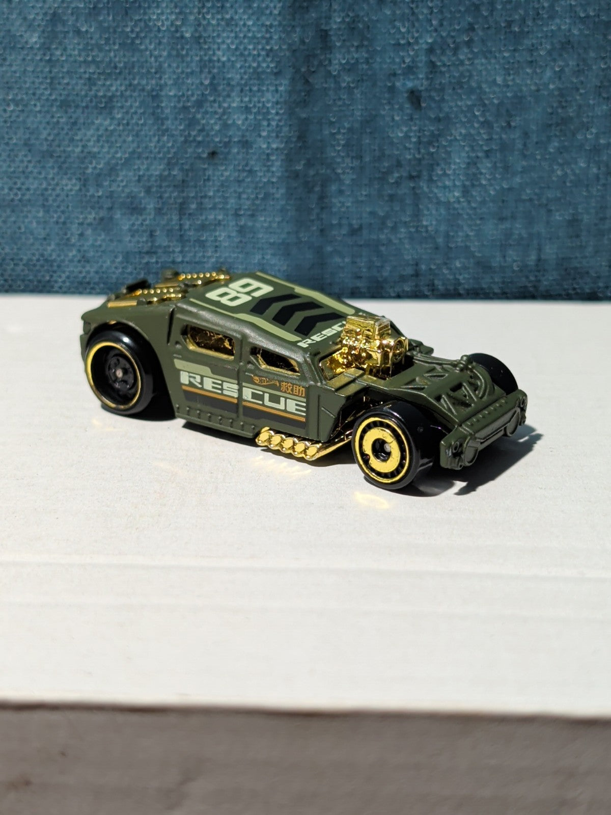 Hot Wheels Lethal Diesel | 2020 HW Rescue "Artichoke Green" | Matte & Gold