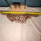 Traci Lynn Roppie Gold Mesh Crystal Collar Necklace Earring Set Vintage Choker