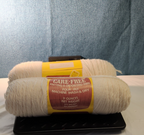 Vintage Care-Free Yarn 4-Ply Worsted Off White Lot 2 Skeins 18oz Total NOS Orlon