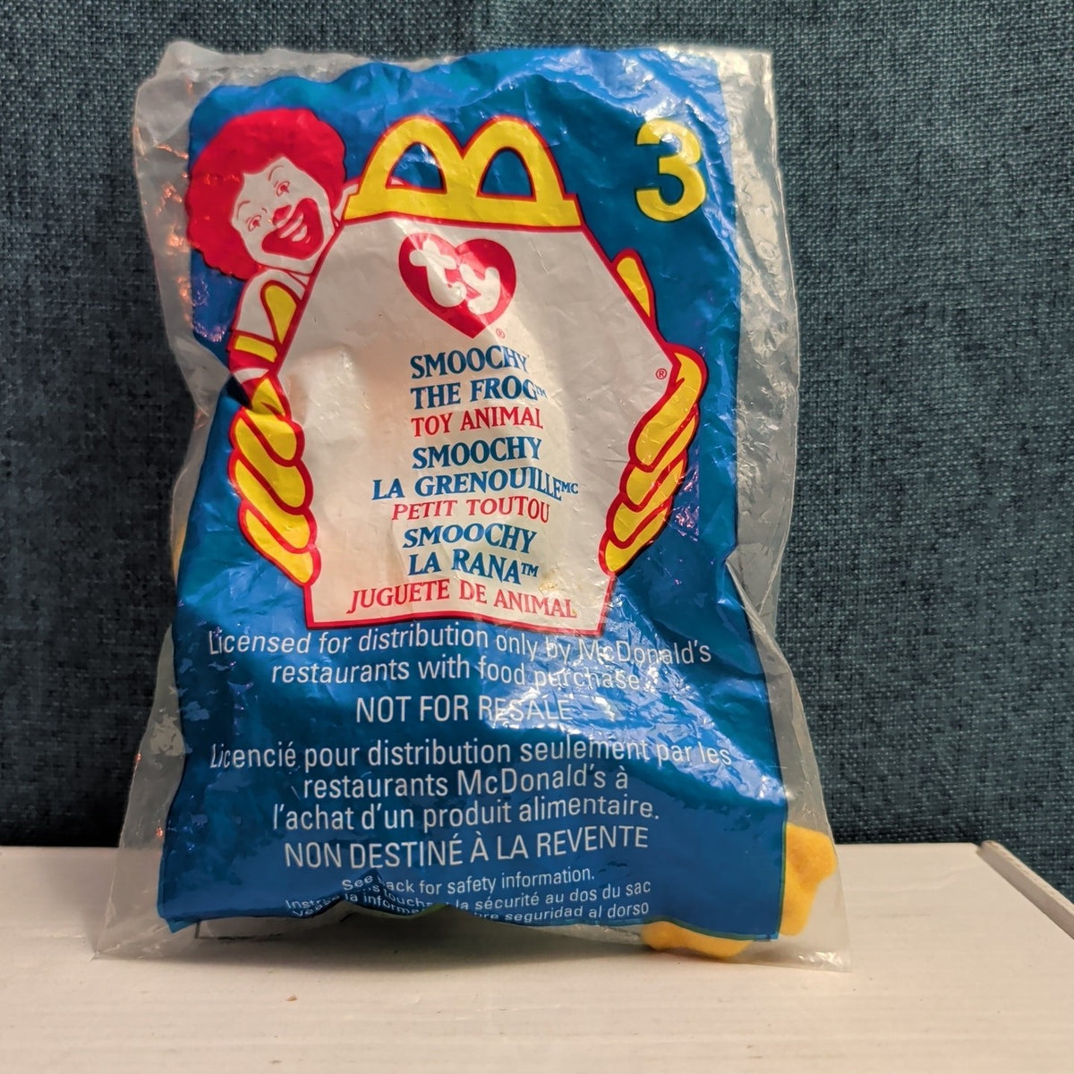 Ty Teenie Beanie Baby Smoochy the Frog #3 McDonald’s 1999 Sealed New in Package