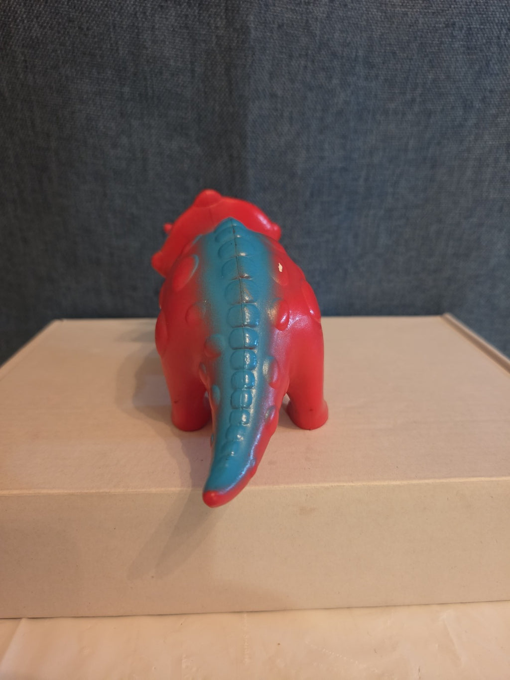 Kid Connection Triceratops Dinosaur Toy Red Blue 7" Long Plastic Figure Toddler