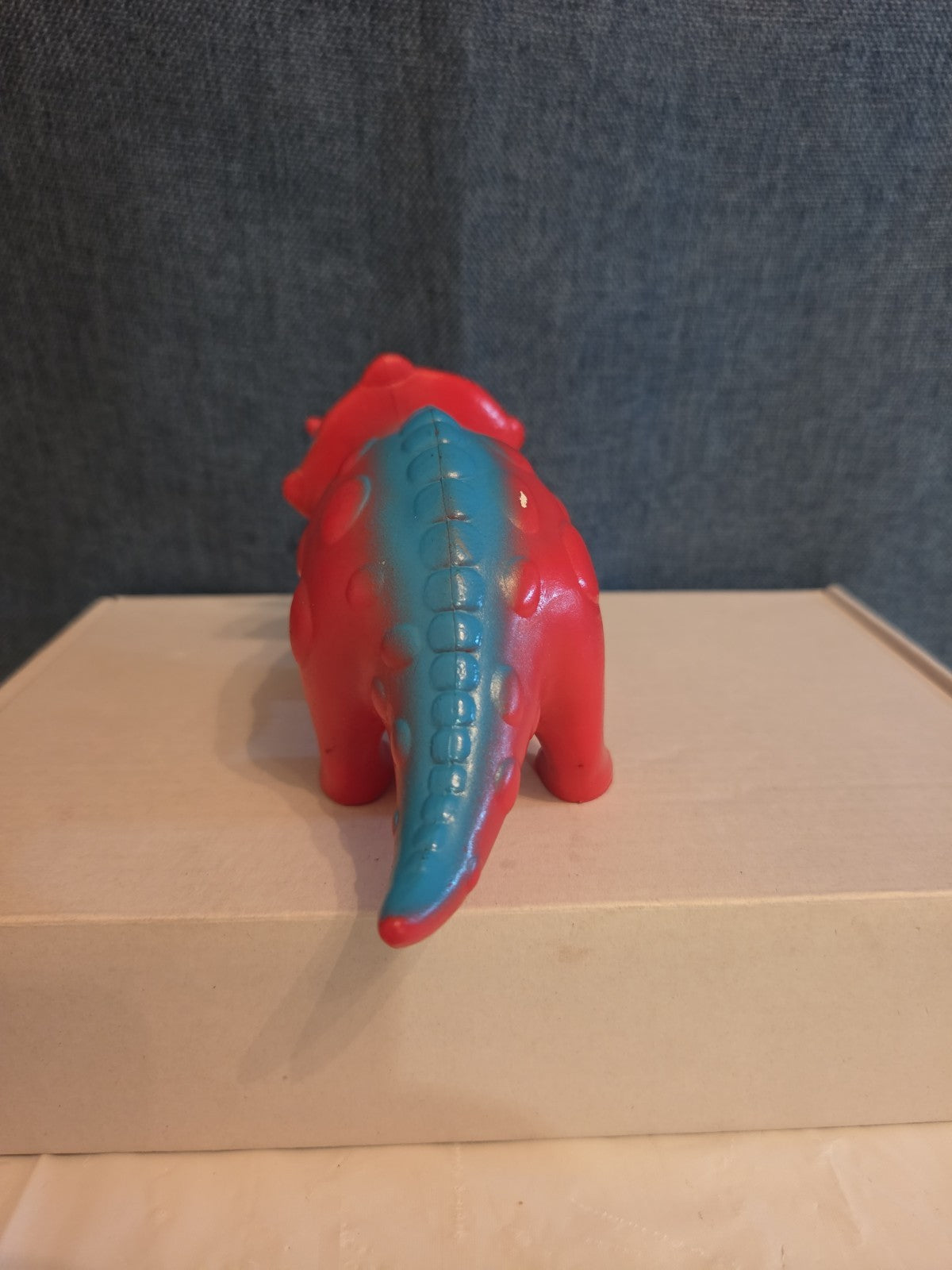 Kid Connection Triceratops Dinosaur Toy Red Blue 7" Long Plastic Figure Toddler