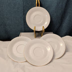 Set of 4 Sea Gull Fine China Saucers 6" | Jian Shang Gold Trim | Replacement