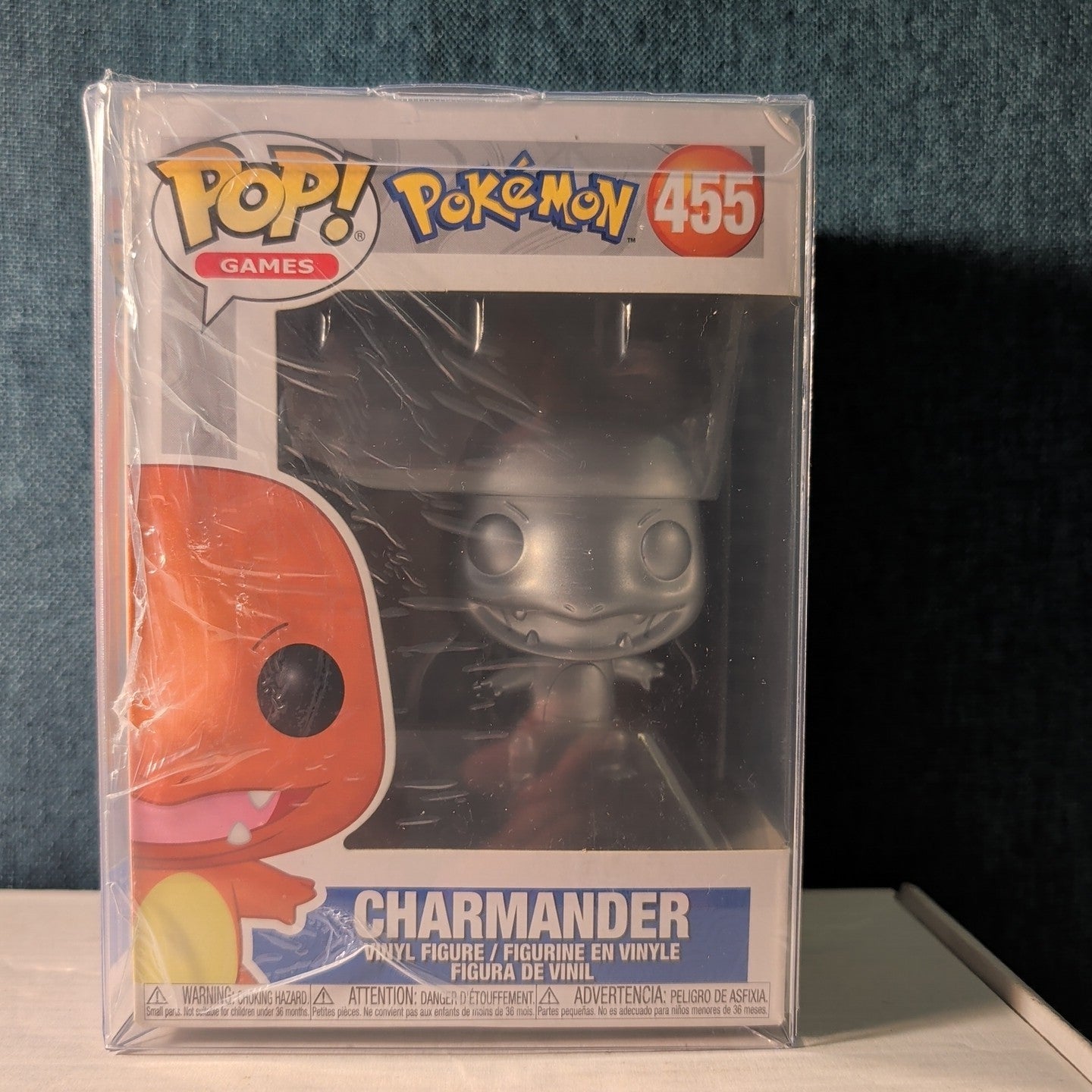 Funko Pop Games Pokemon Metallic Charmander 455 Vinyl in Box with Protector