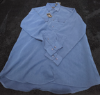 George Sueded Shirt Mens M Blue Long Sleeve Button Up NWT