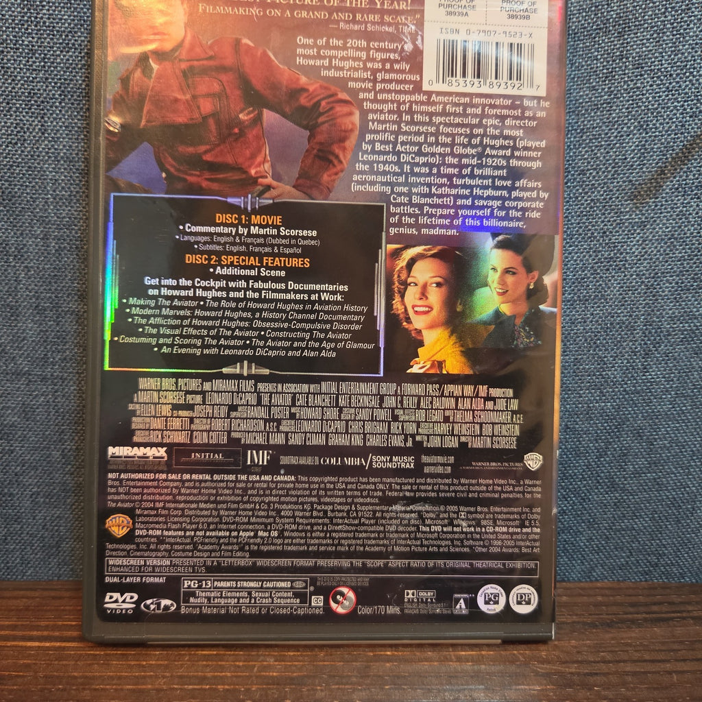 The Aviator 2-Disc Widescreen DVD Holographic Cover