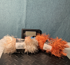 Lion Brand Fun Fur Yarn Copper & Champagne Eyelash Lot 2 Skeins 64yds Y2K NEW