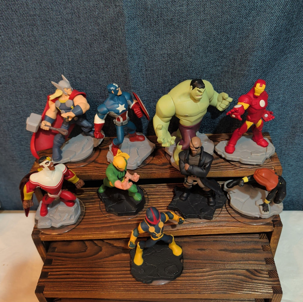 Disney Infinity 2.0 Marvel Avengers 9 Figure Lot Iron Man Hulk Loose