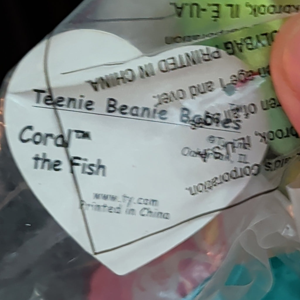 Ty Teenie Beanie Baby Coral the Fish #14 McDonald’s 2000 New In Package Tropical
