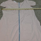 Blush Pink Midi Dress Full Zip Cutout Short Sleeve Bodycon XXL