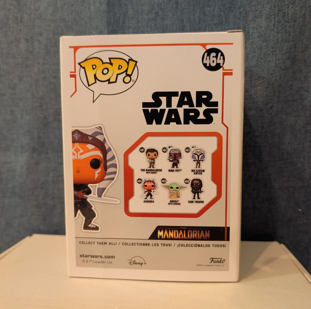 Funko POP Star Wars Ahsoka 464 The Mandalorian Dual Sabers in Box with Protector