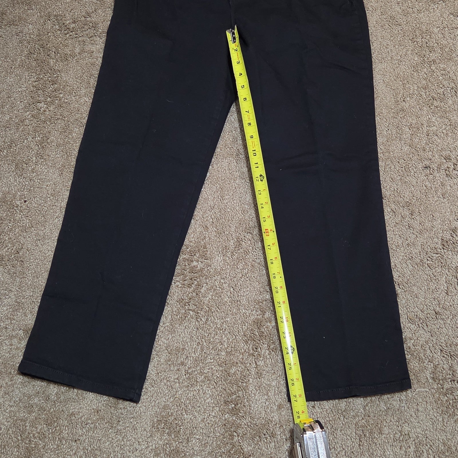 Gloria Vanderbilt Amanda Black Jeans Stretch 14P Short Women Classic