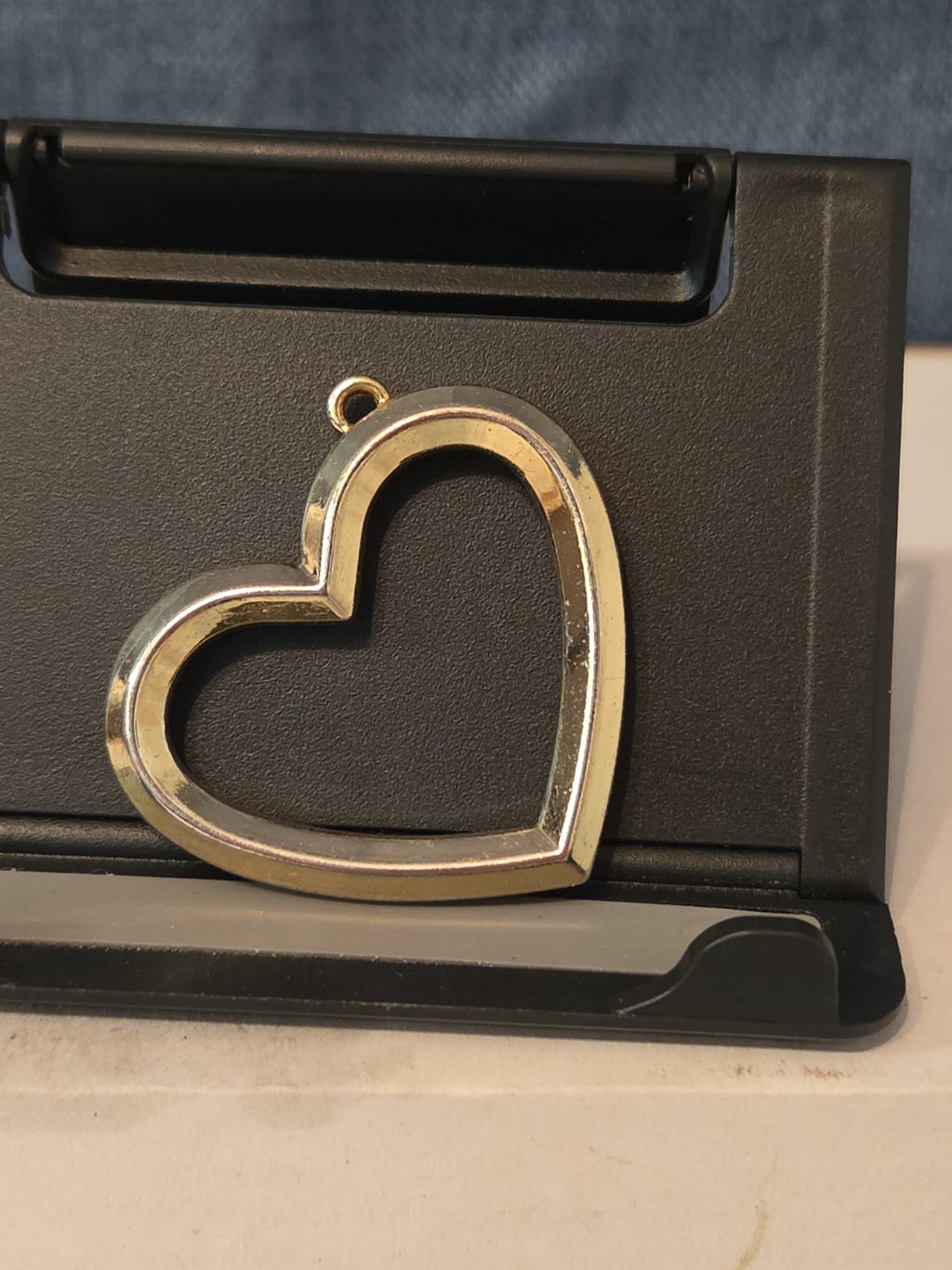 Open Heart Pendant Charm Silver Tone Vintage Y2K Vibe
