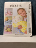 McCall's M4742 Animal PJ Holder Pattern (2004) Lamb Bear Bunny Nursery UNCUT