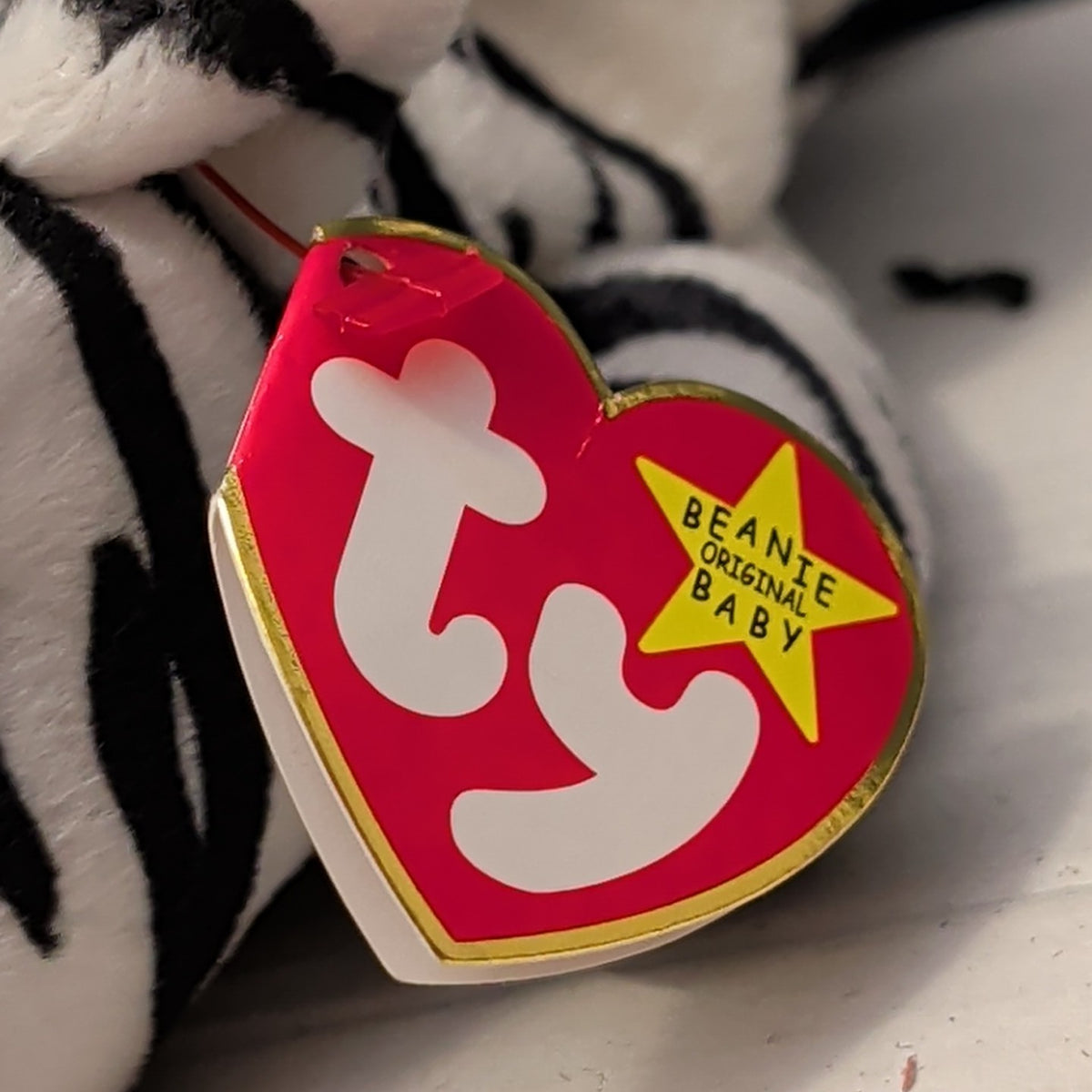 Ty Beanie Baby Blizzard White Tiger 1996 DOB Retired Stuffed Animal MWMT 04163