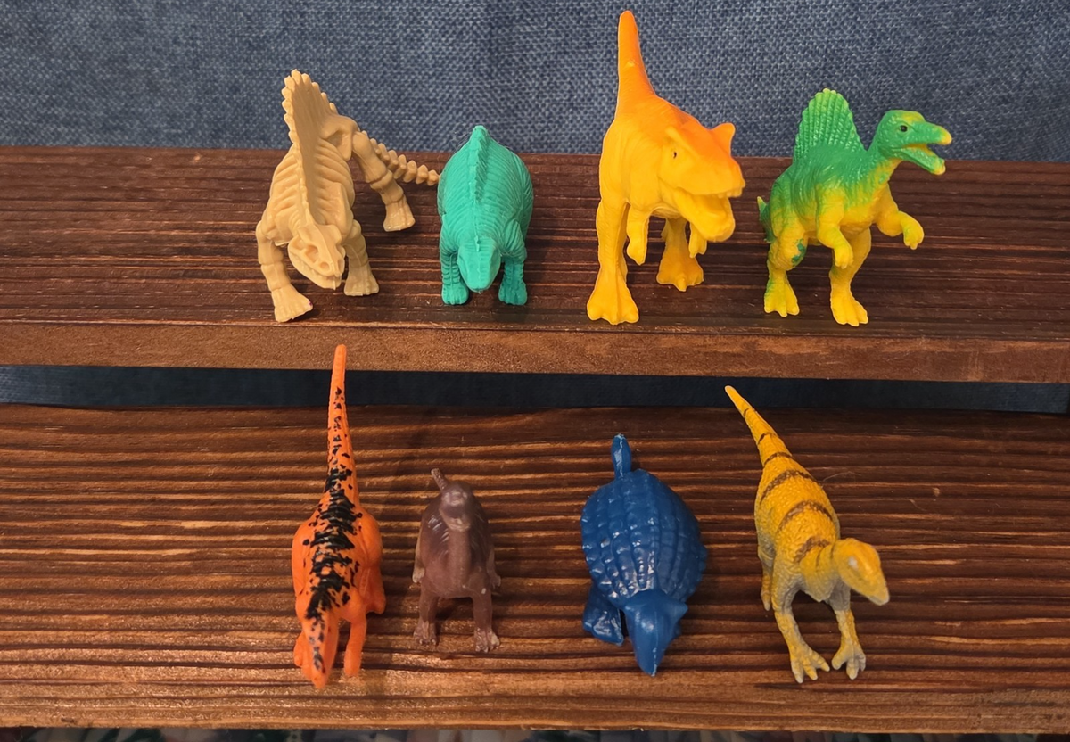 Mini Plastic Dinosaur Figure Lot 8 Prehistoric Toys