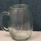 Home Essentials FOOTBALL Glass Mug XL 36 oz Textured Pigskin Beer Stein Gameday