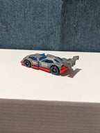 Hot Wheels GT HUNTER 2014 First Edition Night Burnerz #96 Silver Loose | Good