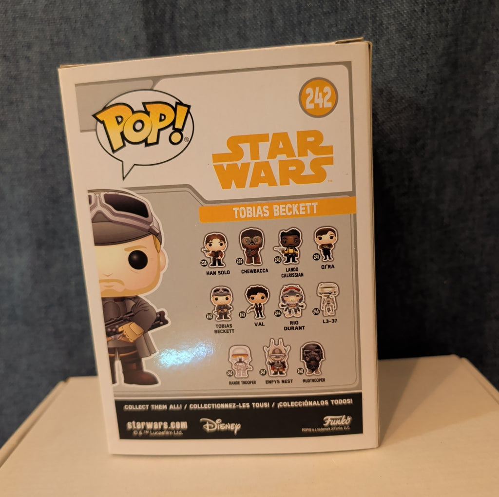 Funko POP Star Wars Tobias Beckett 242 Vinyl Bobble-Head in Box with Protector