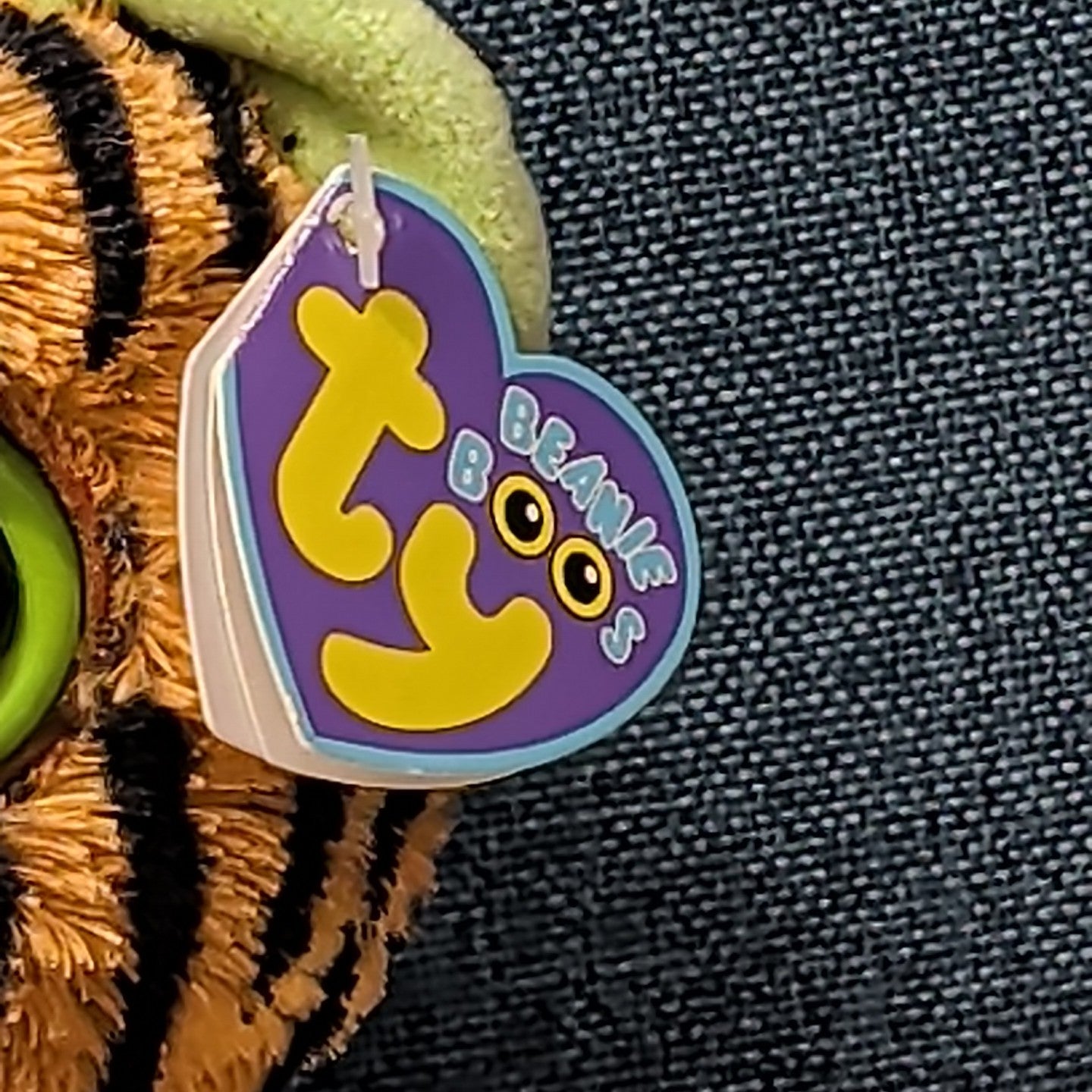 Ty Beanie Boos STRIPES Tiger Plush | 6" Size with Purple Mint Tags | Mint