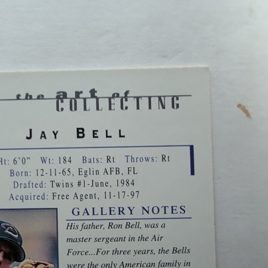 2000 Topps Gallery Jay Bell #3 Arizona Diamondbacks MLB Canvas Base Card