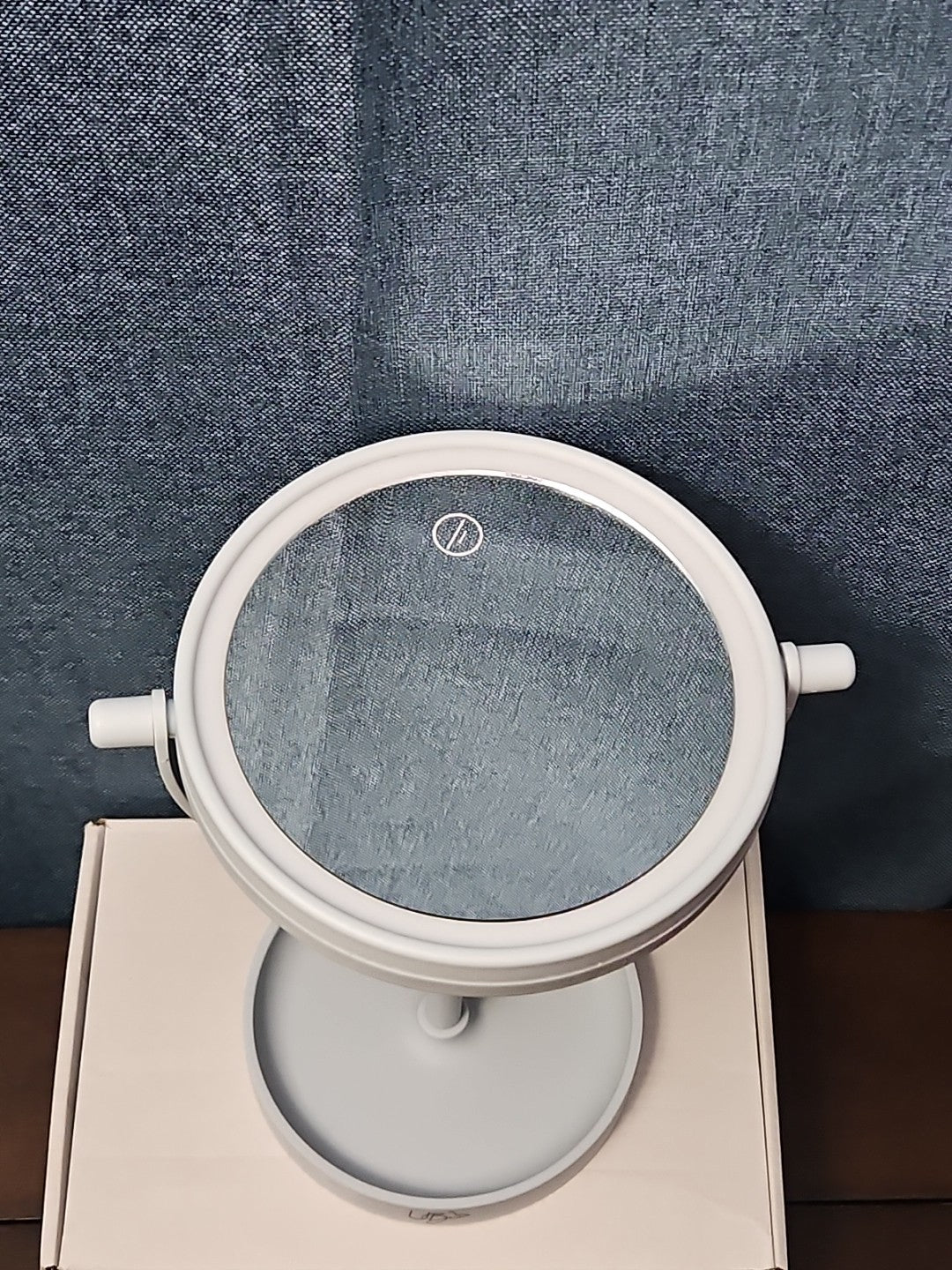LED Tabletop Vanity Mirror 8.5" Round Makeup Mirror Jewelry Tray Base | Tested