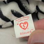 Ty Beanie Baby Blizzard White Tiger 1996 DOB Retired Stuffed Animal MWMT 04163