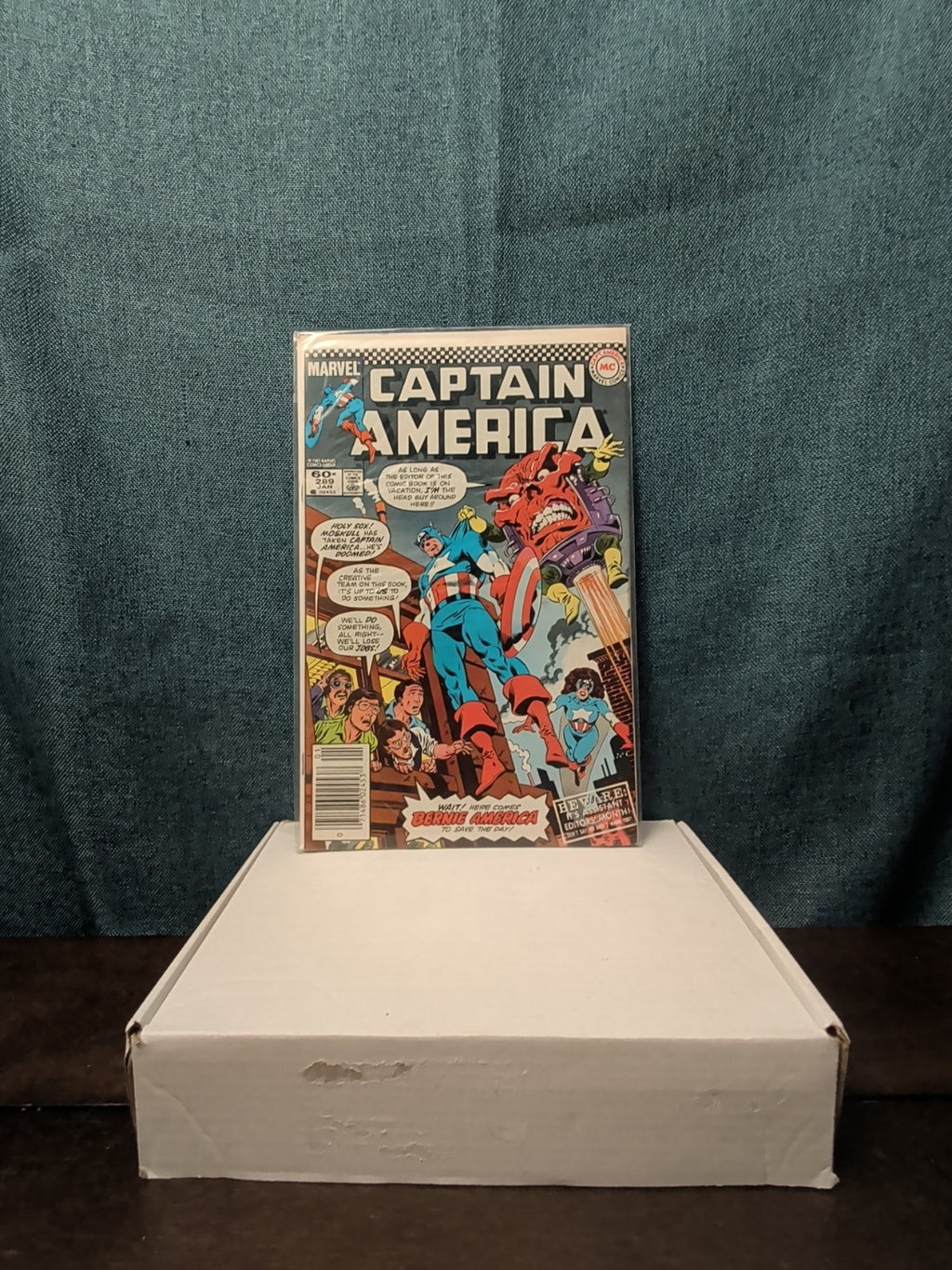 Captain America #289 1984 Newsstand Bernie America Assistant Editors Month Good