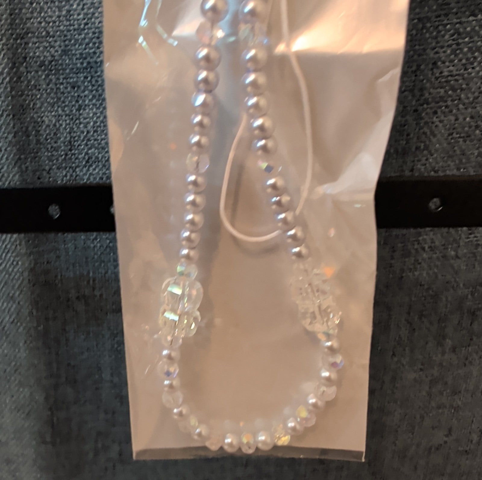 Adorn Beaded Phone Strap Charm Pearl Glass Crystal Y2K Keychain New Card